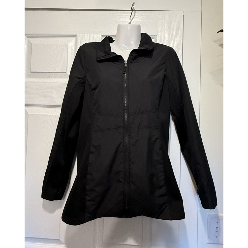 Port Authority Womens Small Black Soft Shell Jacket Zip Front Lightweight
